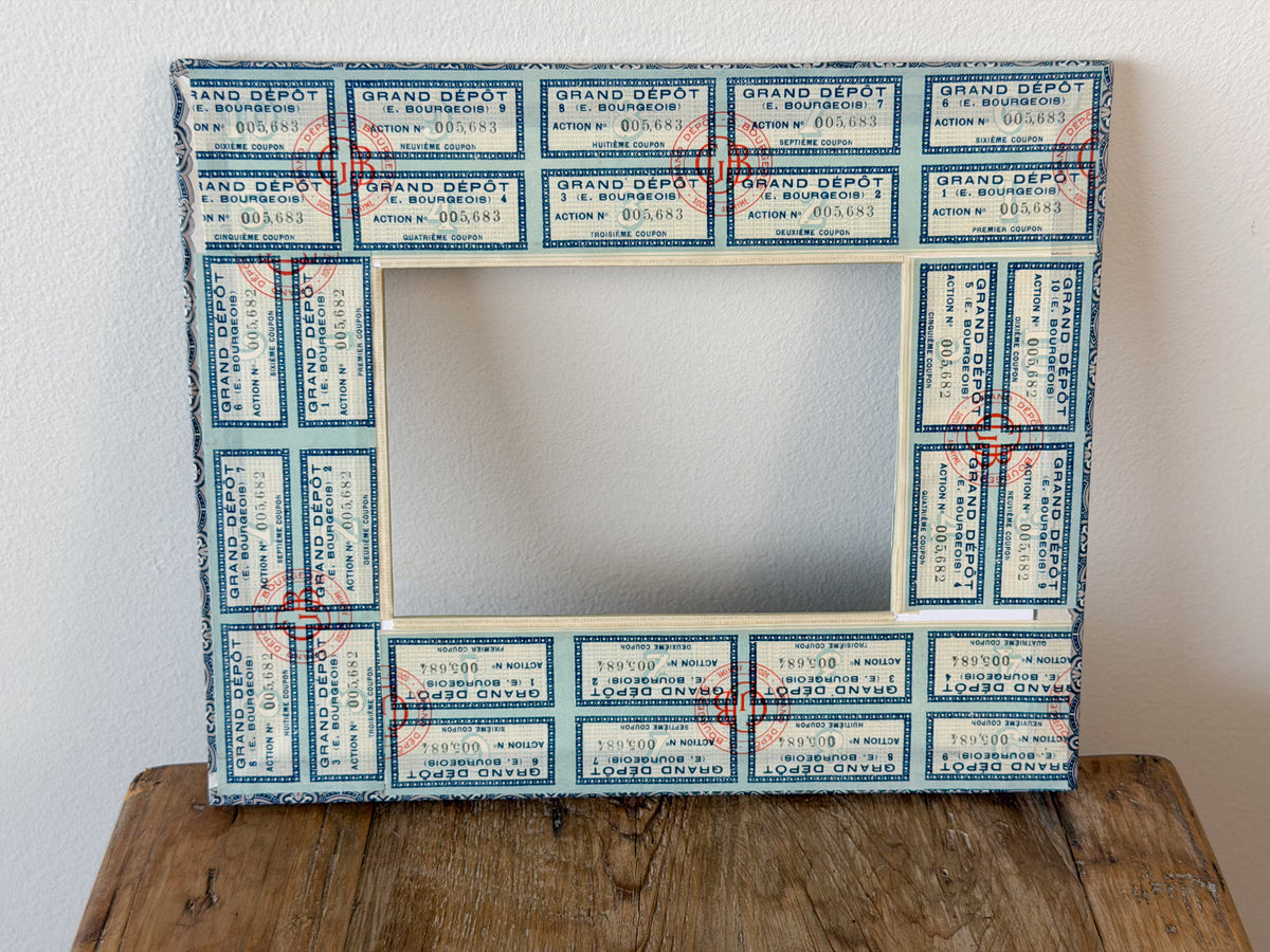 French Découpage Frame No. V | Cobalt Blue/Black