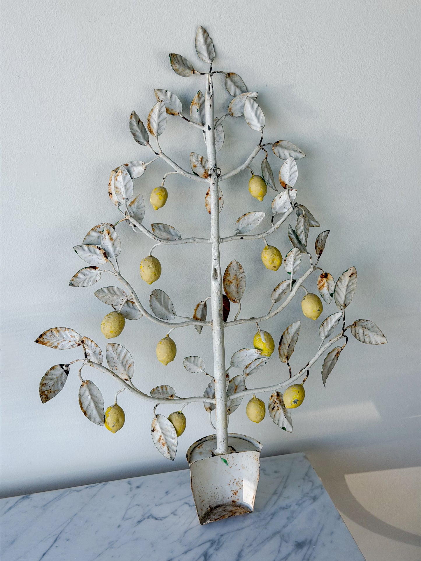 Vintage Italian Tole Lemon Tree Wall Hanging