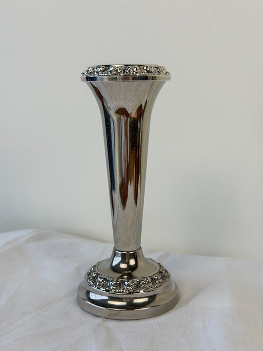 English Silverplate Bud Vase
