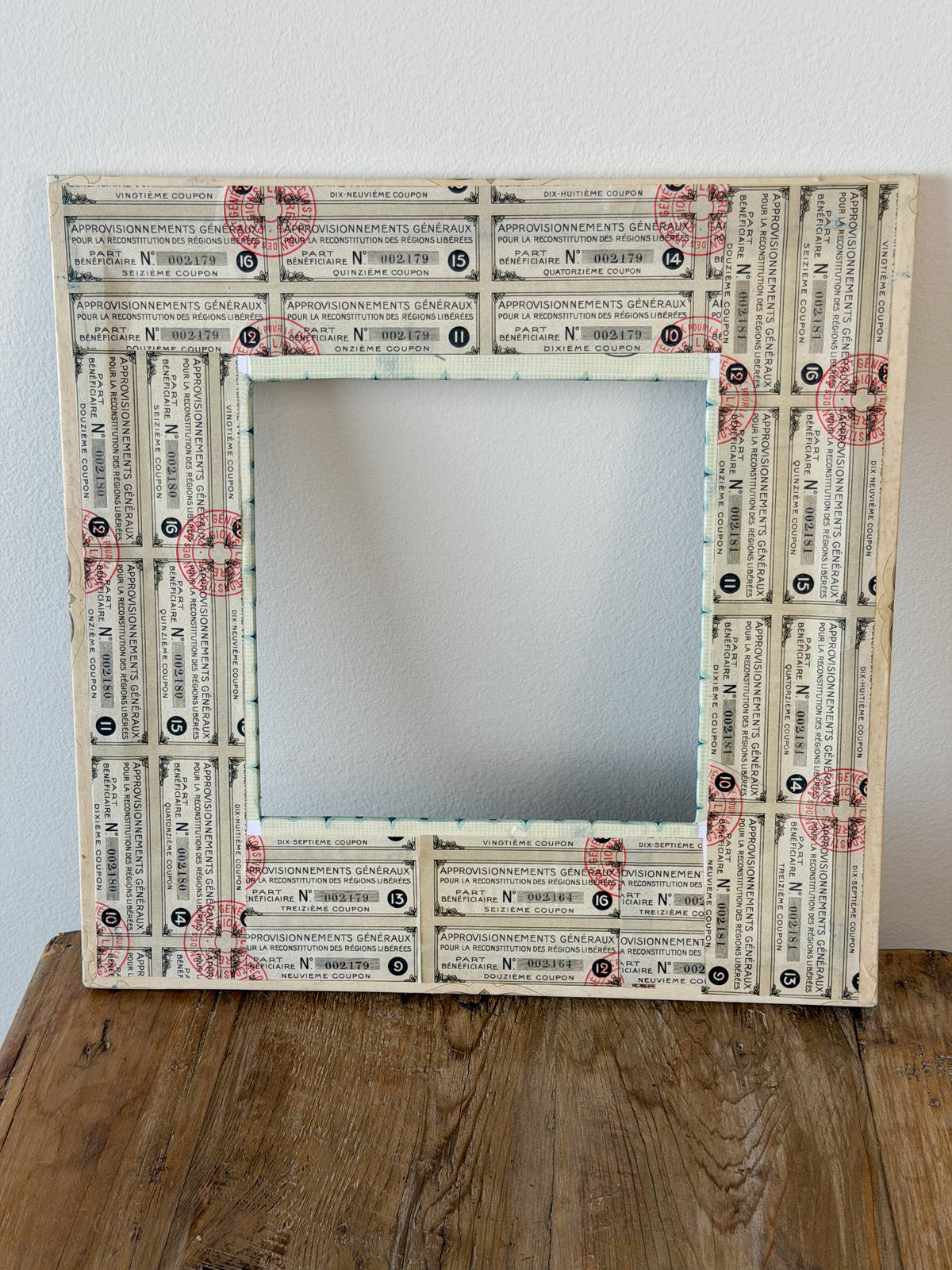 French Découpage Frame No. VIII | Square Dark Blue/Light Blue/Turquoise