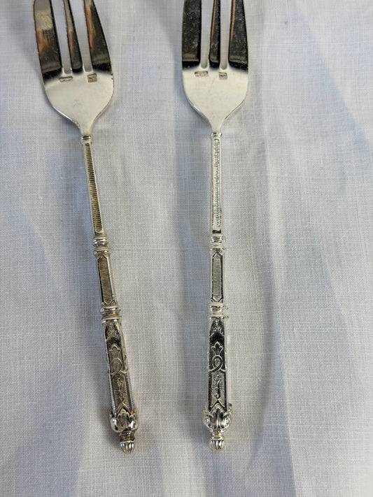 French Silverplate Condiment Spoons & Forks