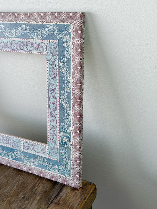 French Découpage Frame | Purple Exterior Border/Vine Interior Border