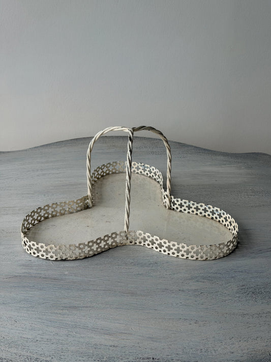 Vintage French Painted Iron Caddy