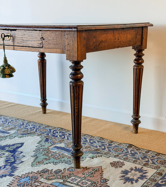 French Oak Writing Table