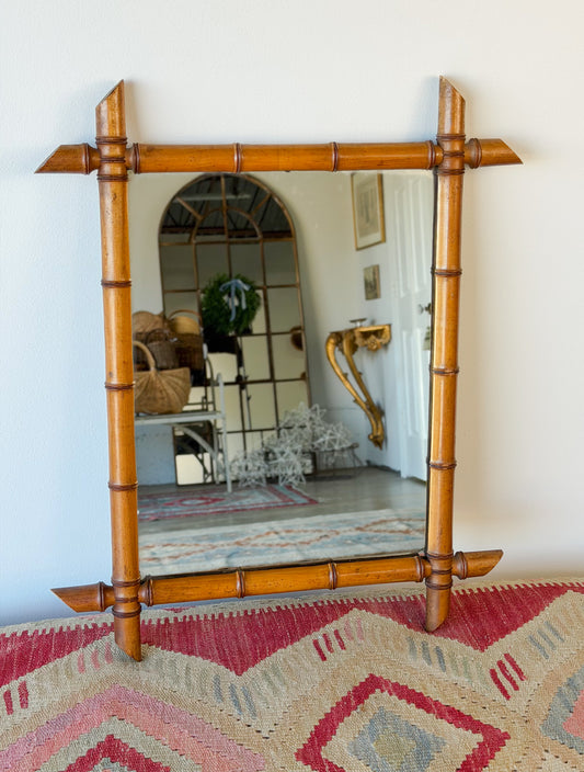 French Faux Bamboo Mirror (No. 4)