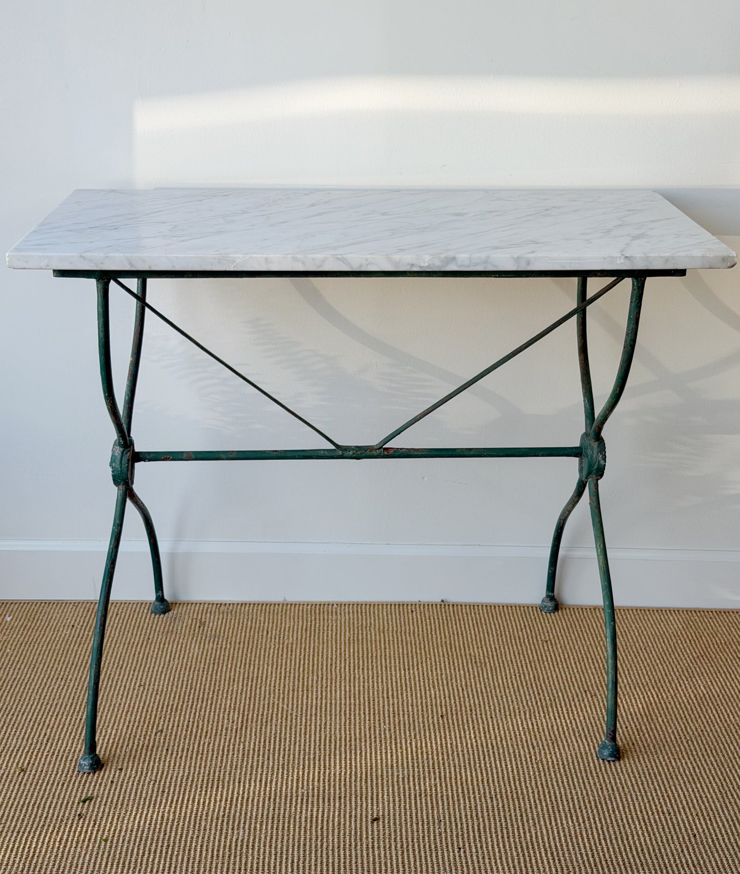 Antique French Marble Top Bistro Table