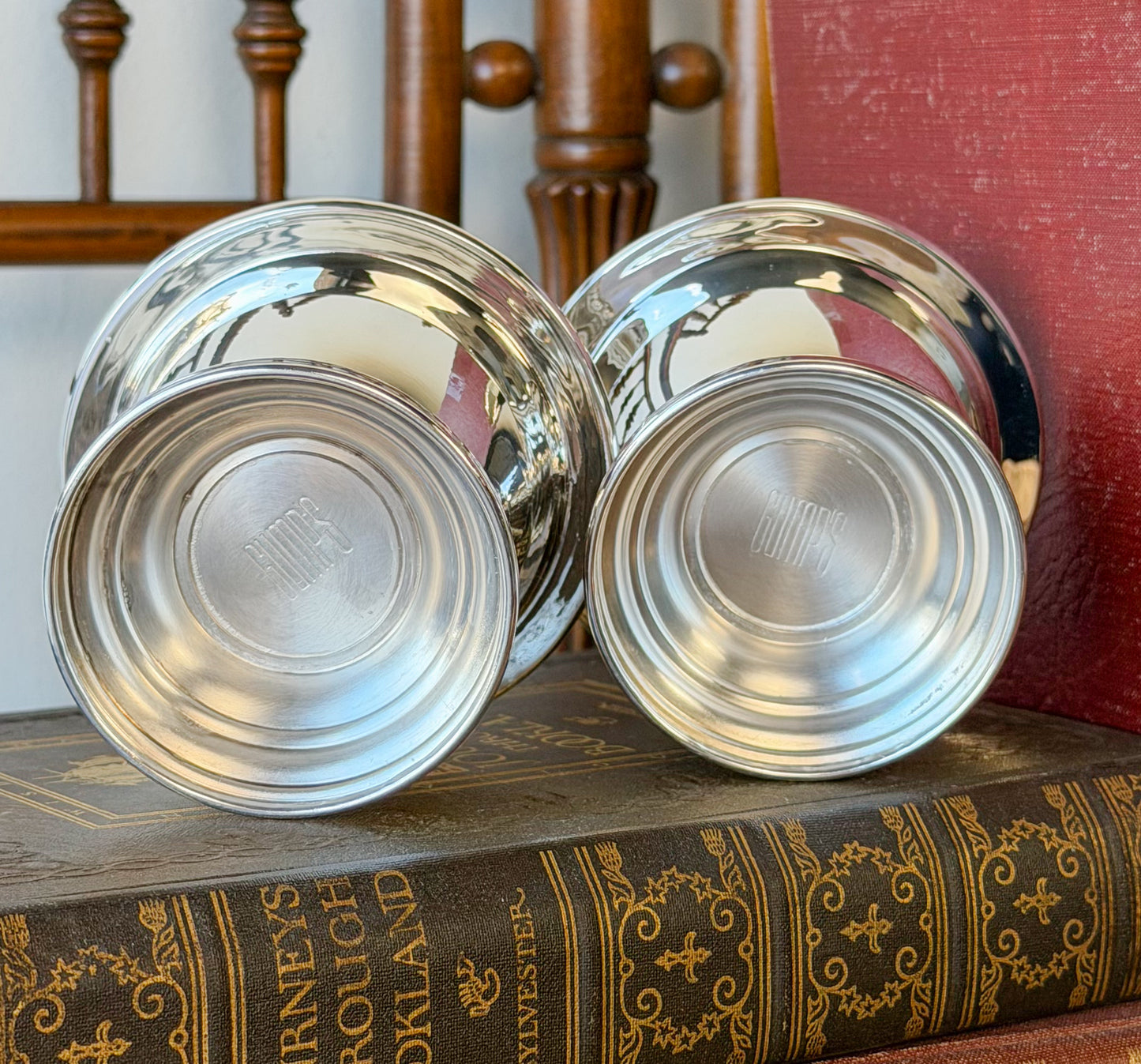 Gump’s San Francisco Silverplate Salt & Pepper Cellars (Set of 2)