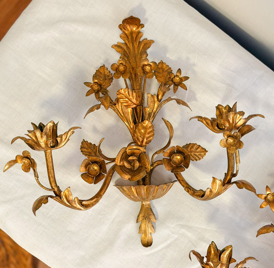 Vintage Italian Tole Sconce