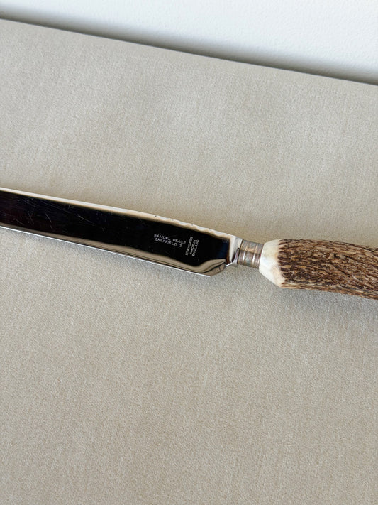 Vintage English Stag Handle Carving Knife