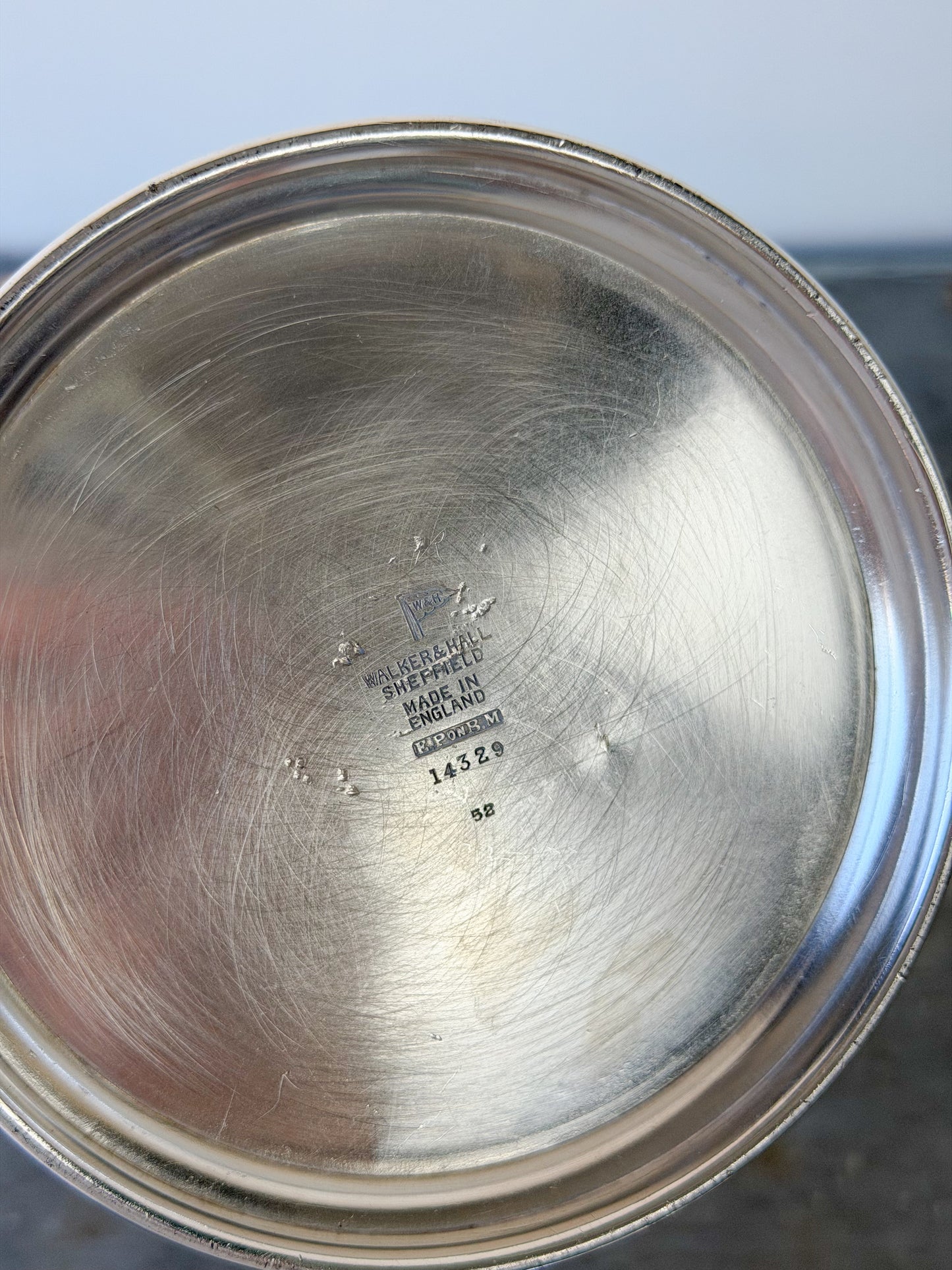 Vintage English Sheffield Silverplate Biscuit Barrel
