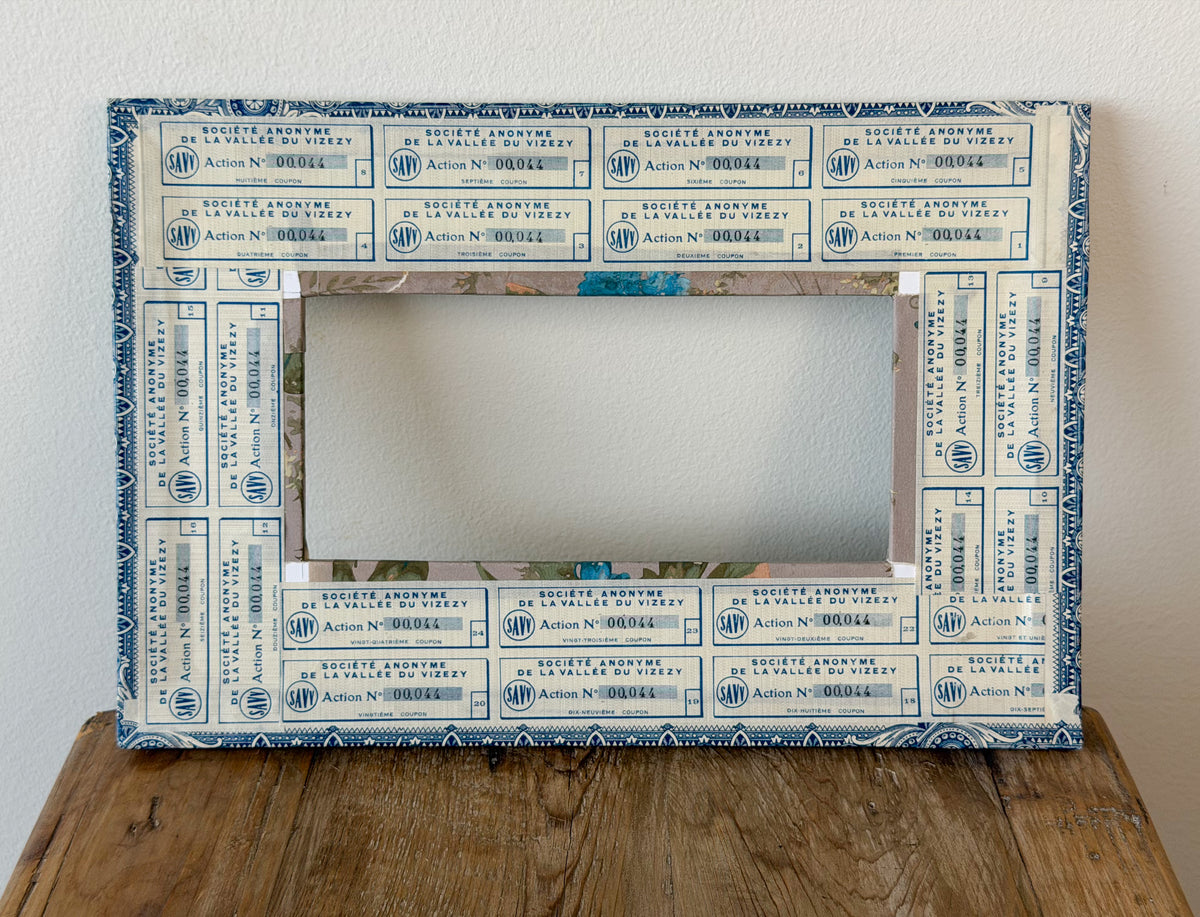 French Découpage Frame No. VII | Green/Blue Floral Interior
