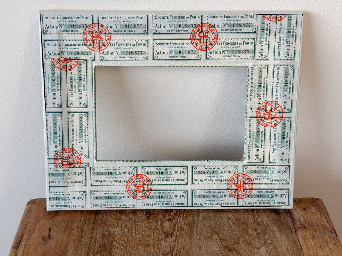 French Découpage Frame No. III | Red/Green Small Repeat Patterns