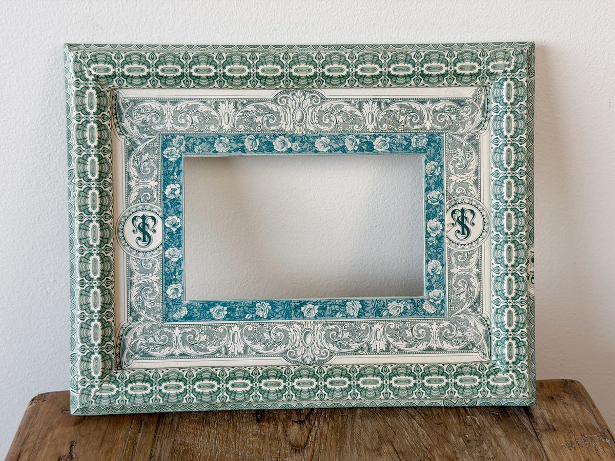 French Découpage Frame No. II | Green Roses “TS”