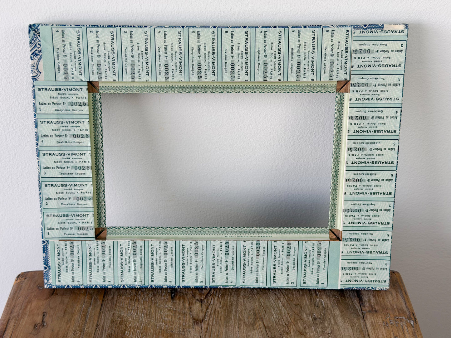 French Découpage Frame | Green/Blue Paris Rodez