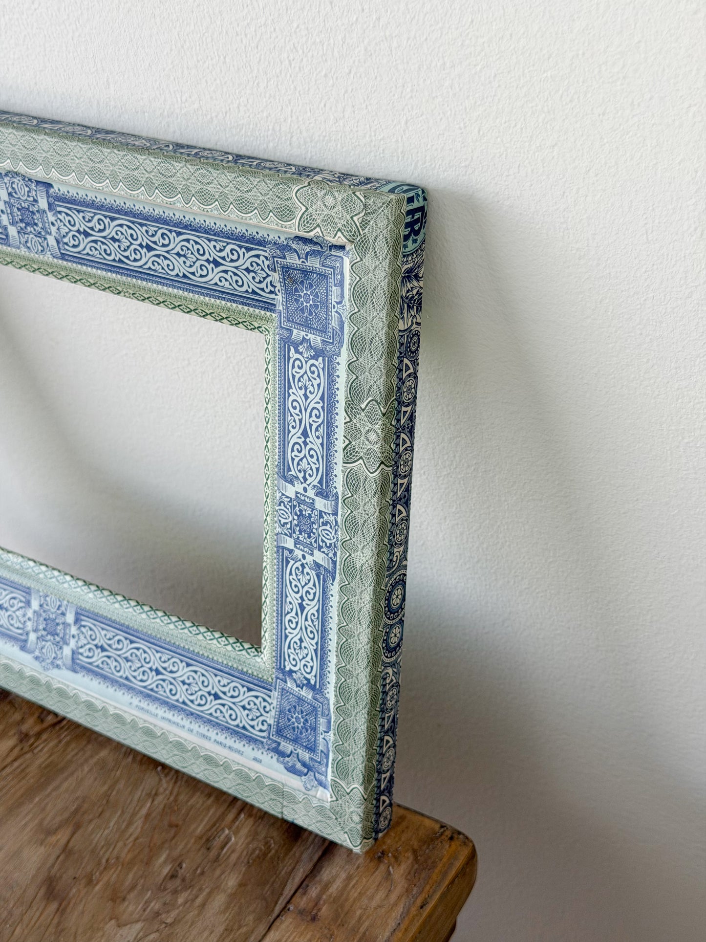 French Découpage Frame | Green/Blue Paris Rodez