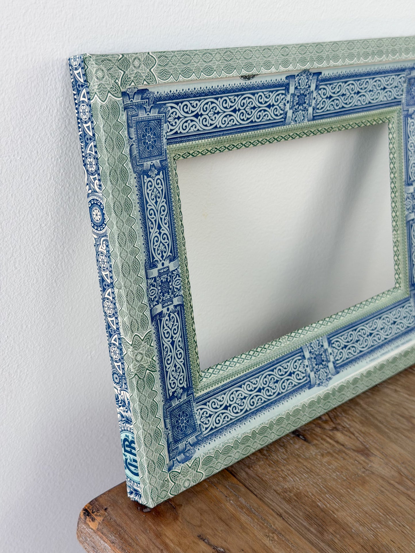 French Découpage Frame | Green/Blue Paris Rodez