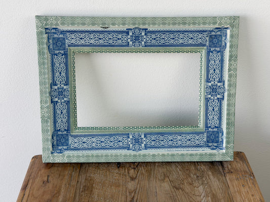 French Découpage Frame | Green/Blue Paris Rodez