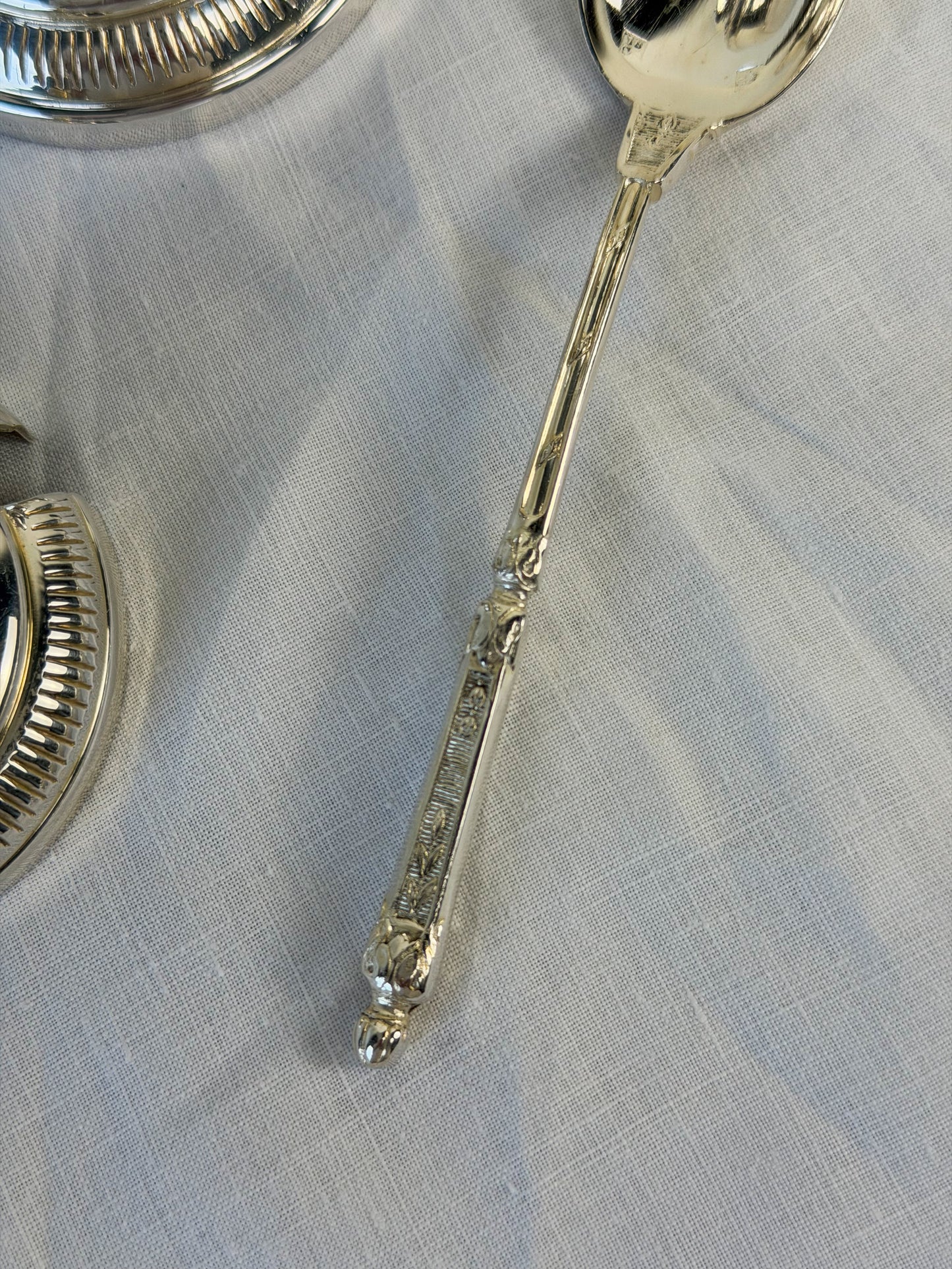 French Silverplate Mustard Jar