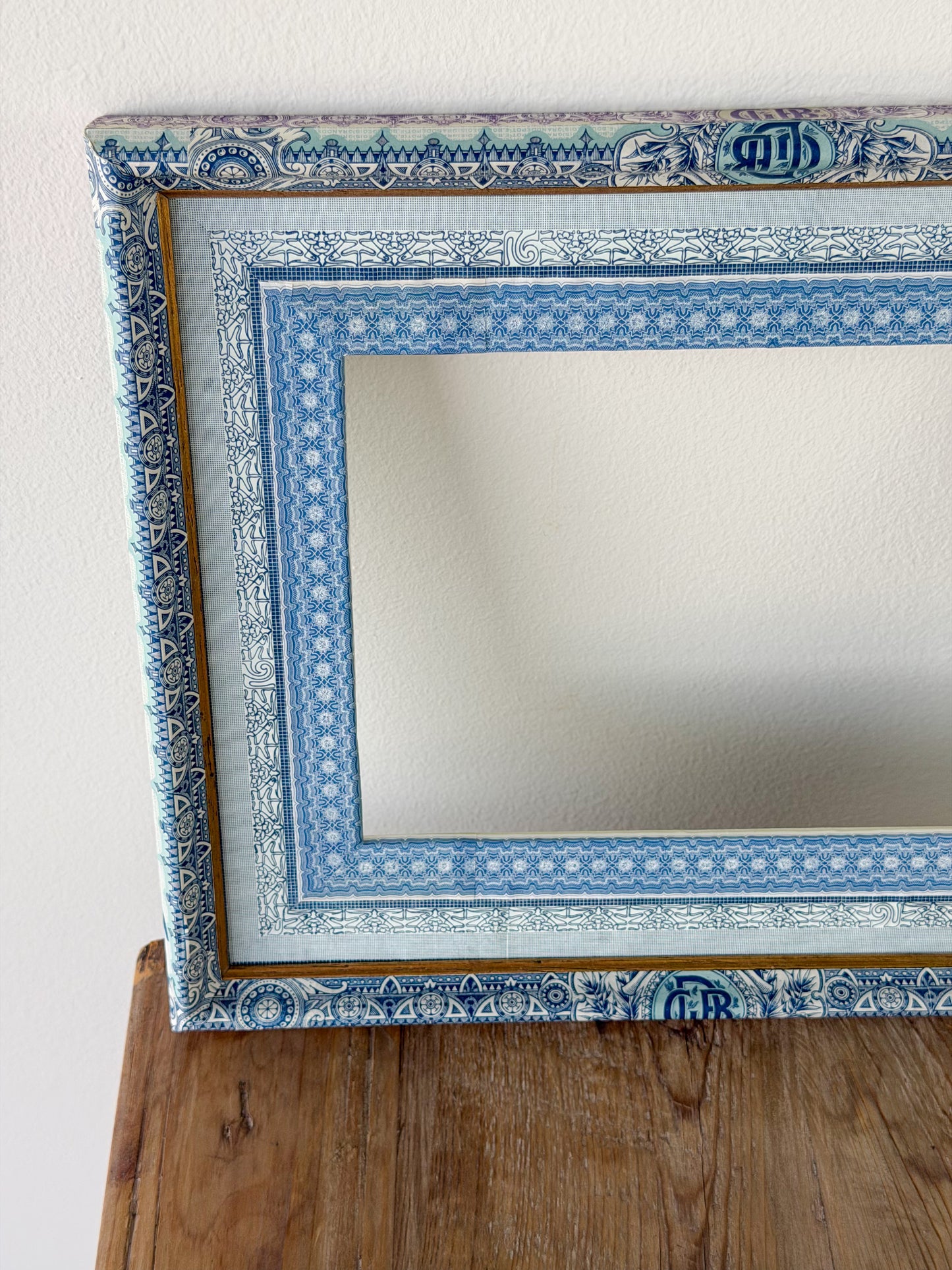 French Découpage Frame | Blue GDB Monogram