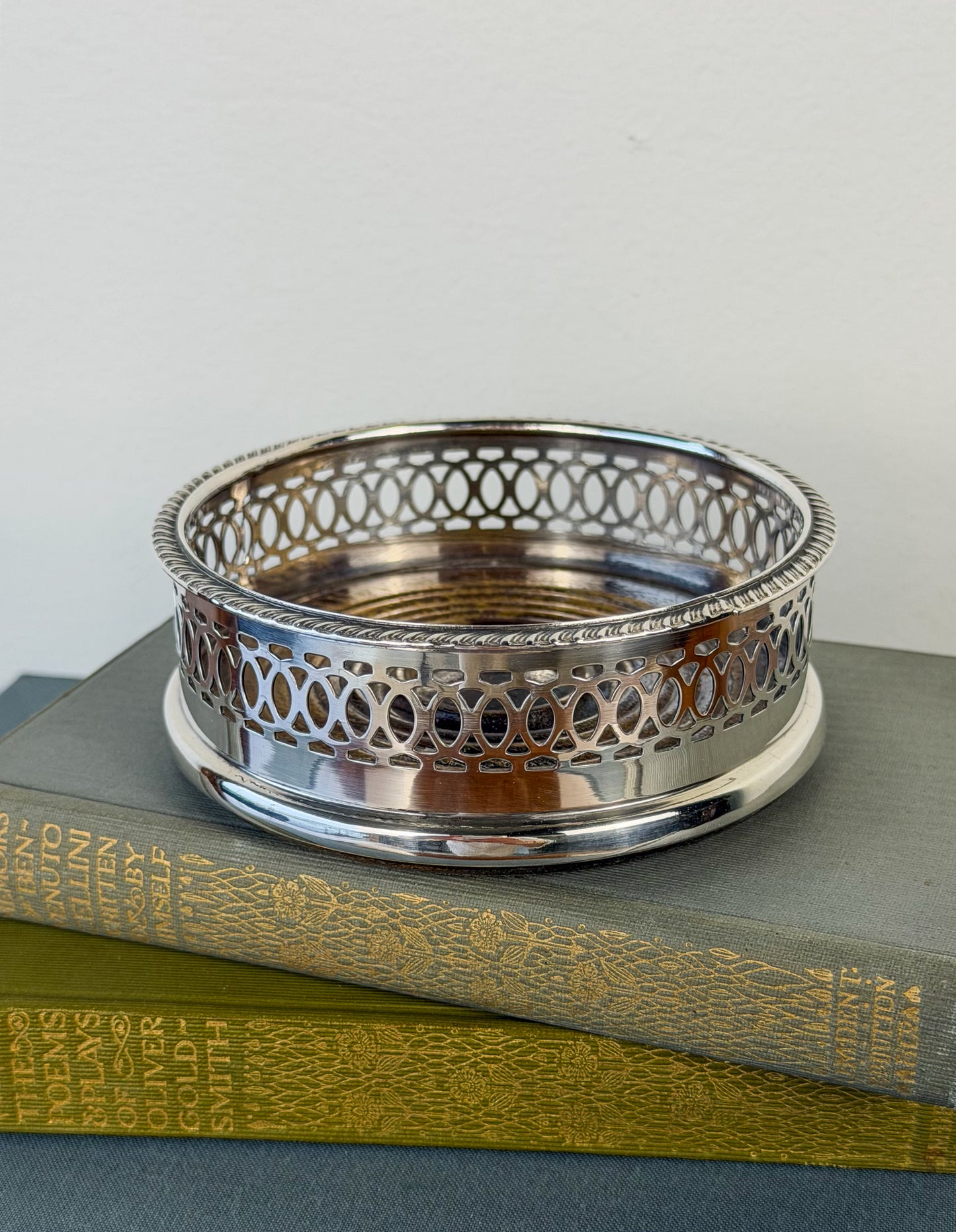 English Silverplate Wine Coasters