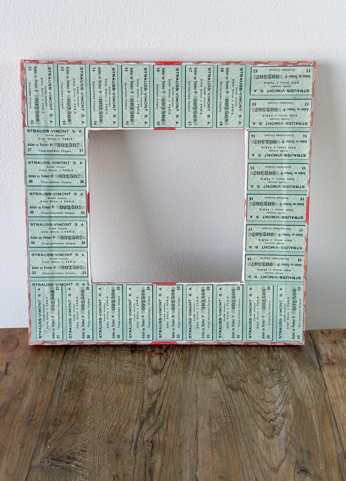 French Découpage Frame | Orange/Red