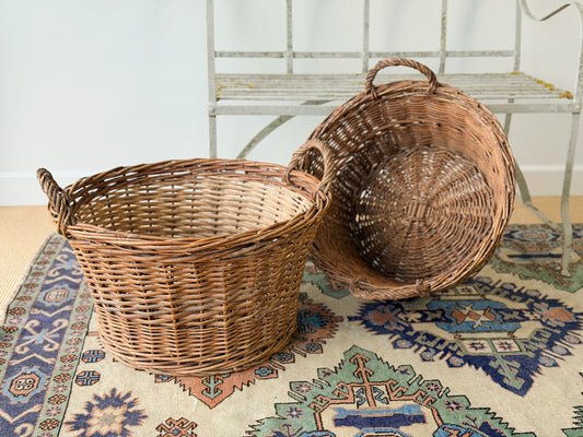 Vintage French Grape Harvest Basket