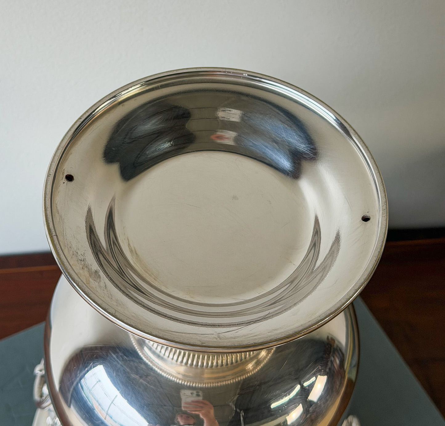 Vintage French Silverplate Pedestal Champagne Cooler