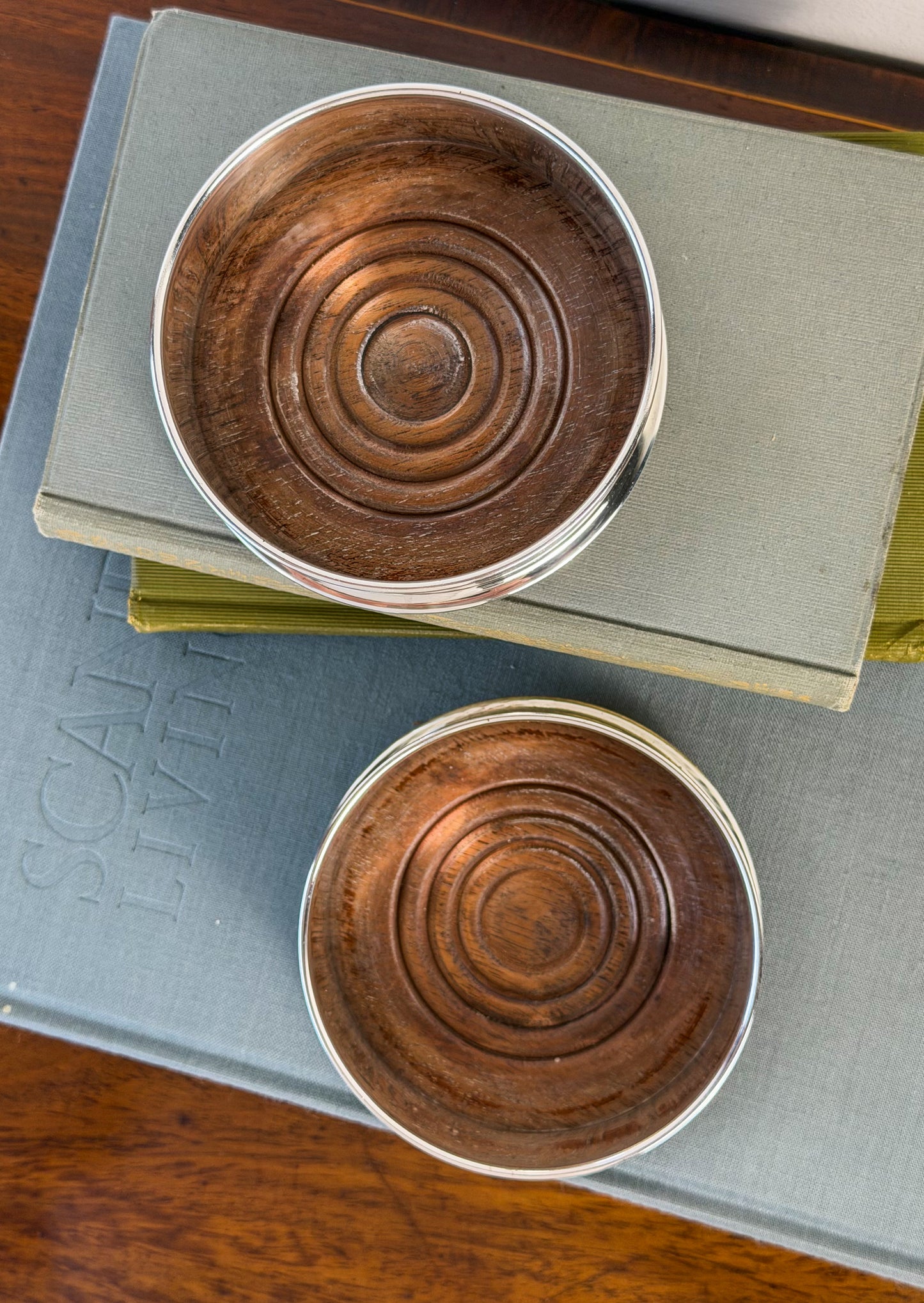 English Silverplate Wine Coasters