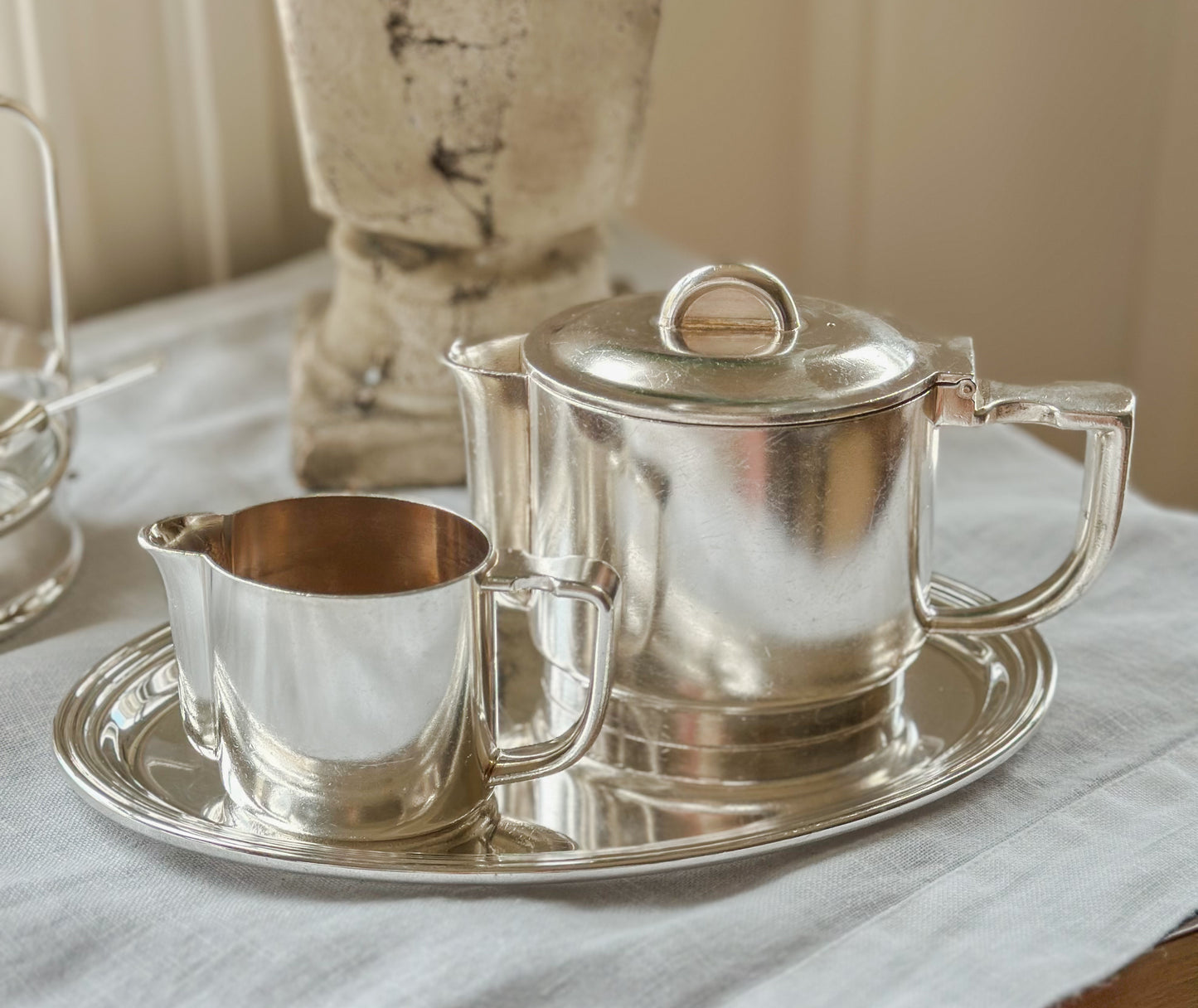 Vintage Hotel Silver Tray by H. R. W. Fink