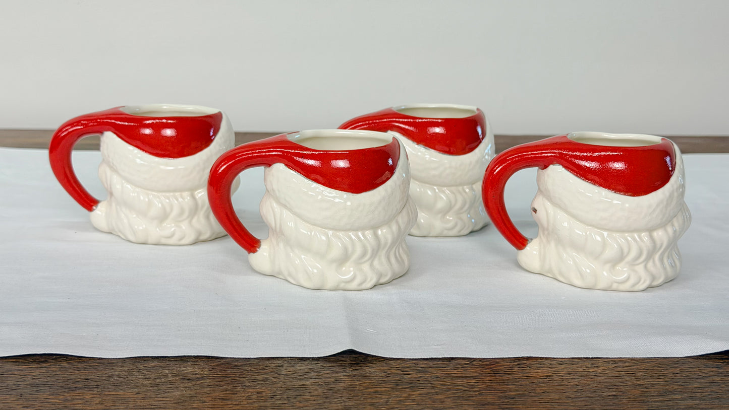 Vintage Santa Mugs (Set of 4)