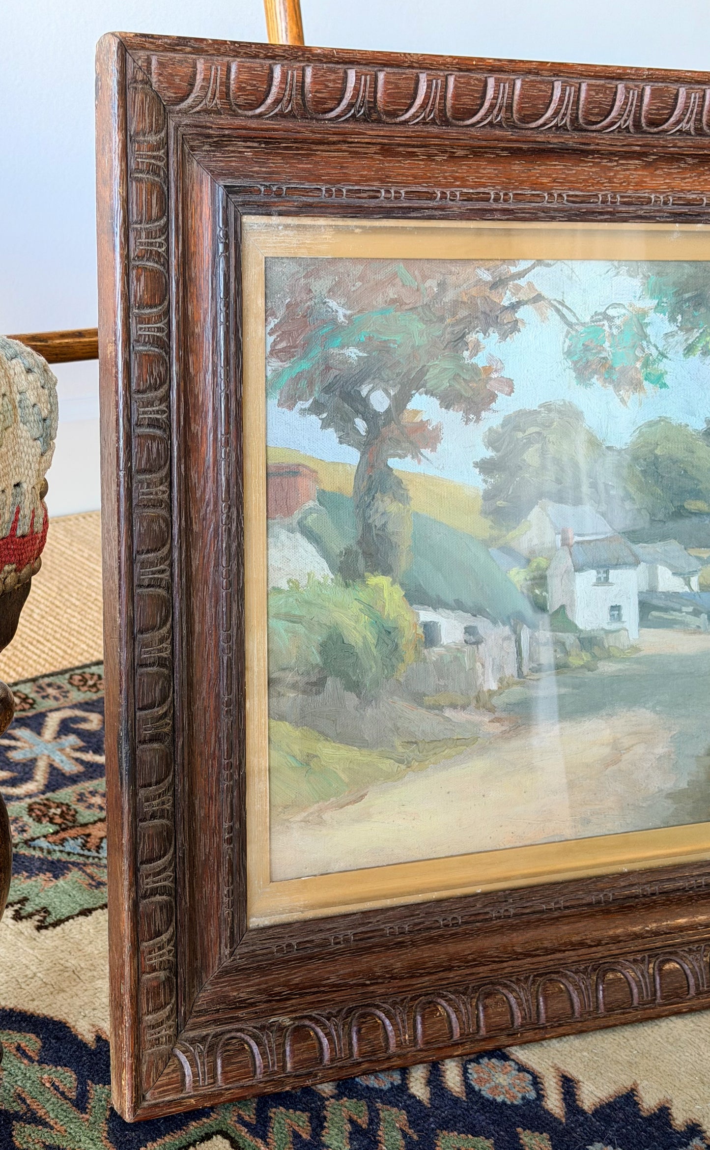 Welsh Hamlet Landscape Oil Painting