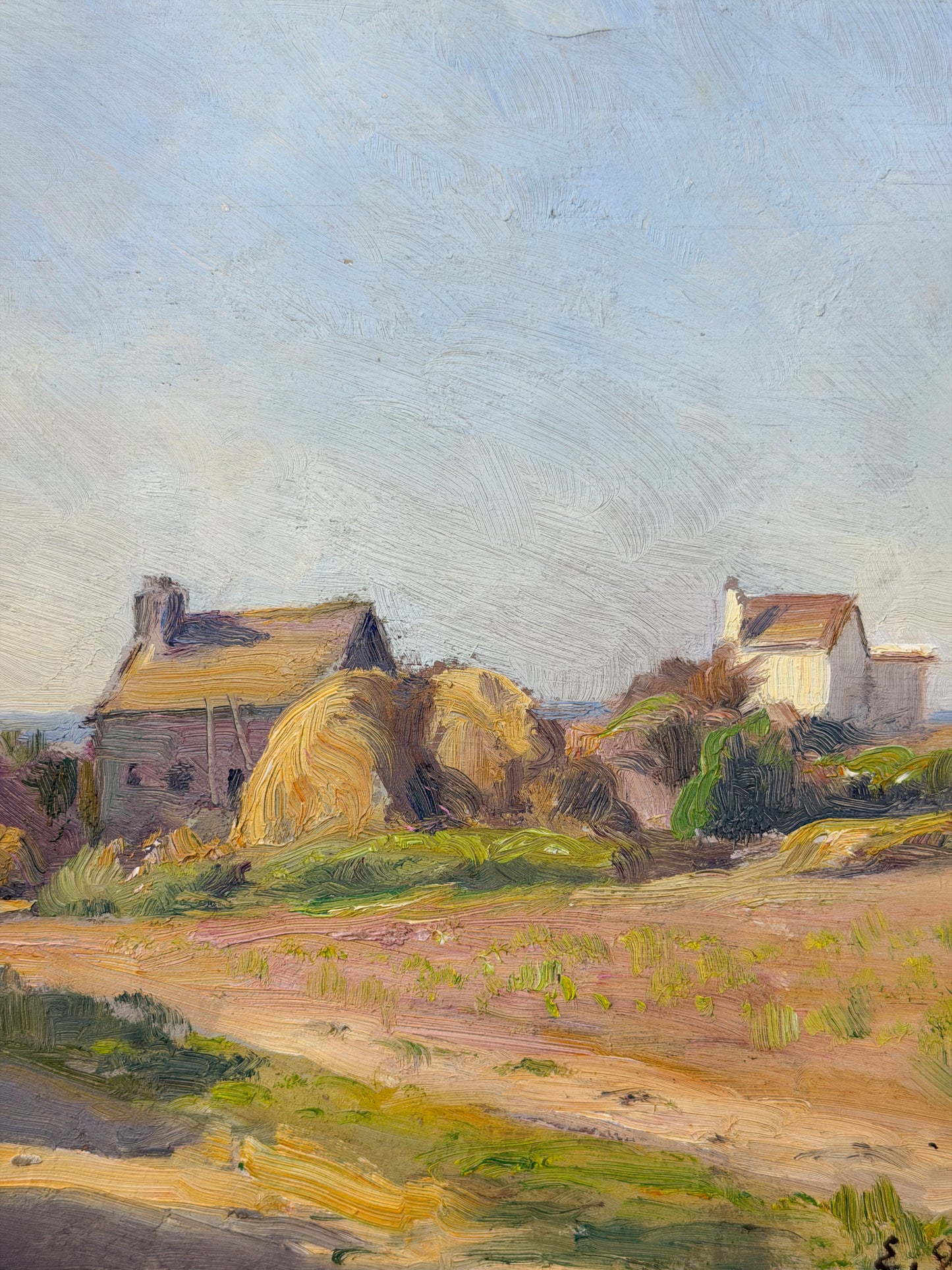 ‘Seaside Farm’ Oil on Board by Edmond Quinton