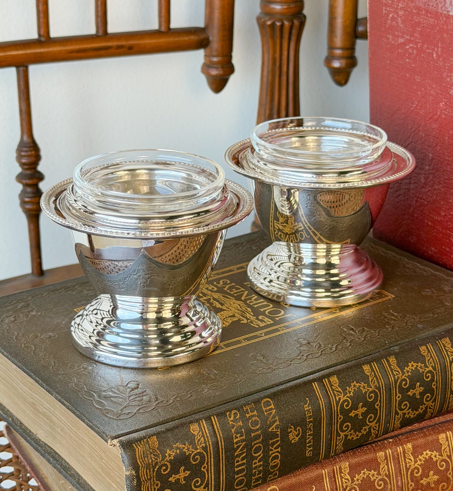 Gump’s San Francisco Silverplate Salt & Pepper Cellars (Set of 2)