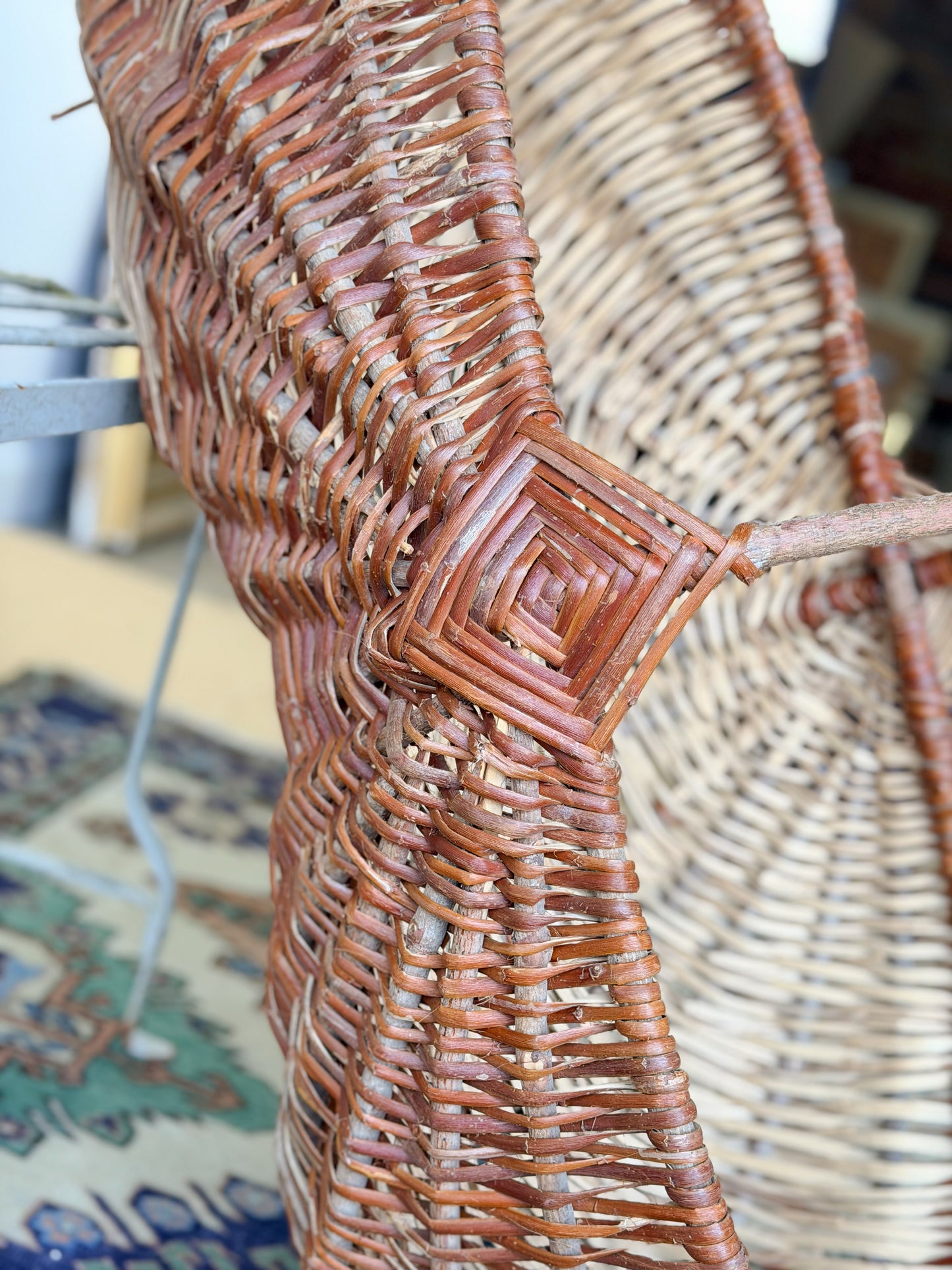Vintage Large French Gathering Basket