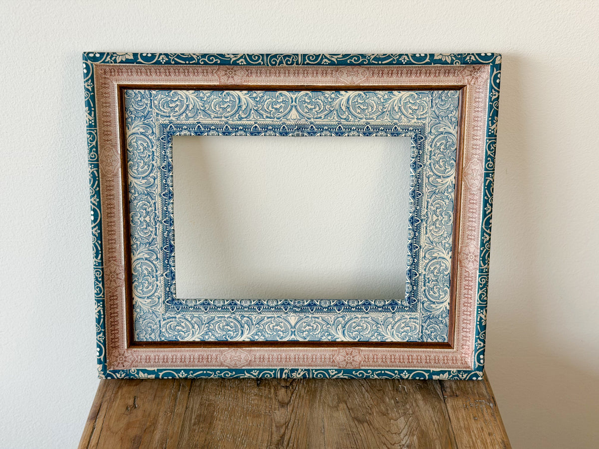 French Découpage Frame Pair No. III | Blue/Red