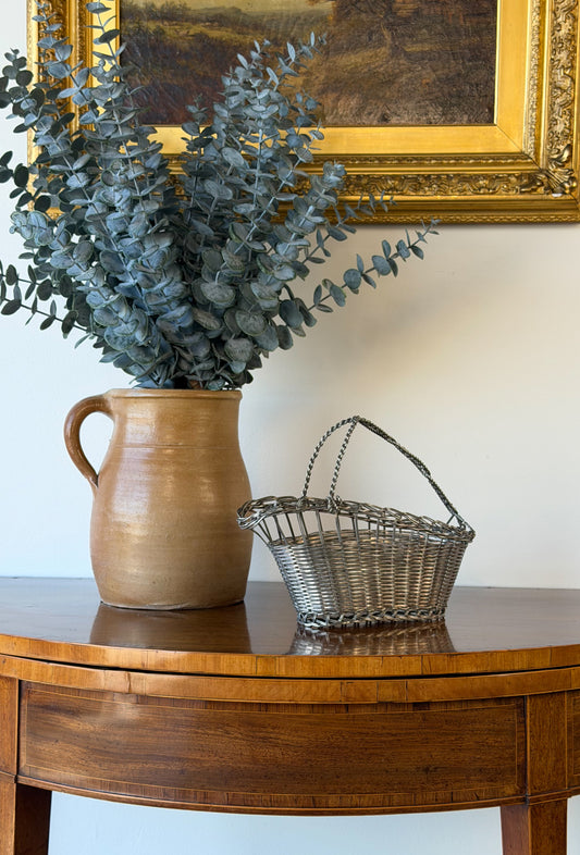 Vintage French Silverplate Wine Basket (No. 7)