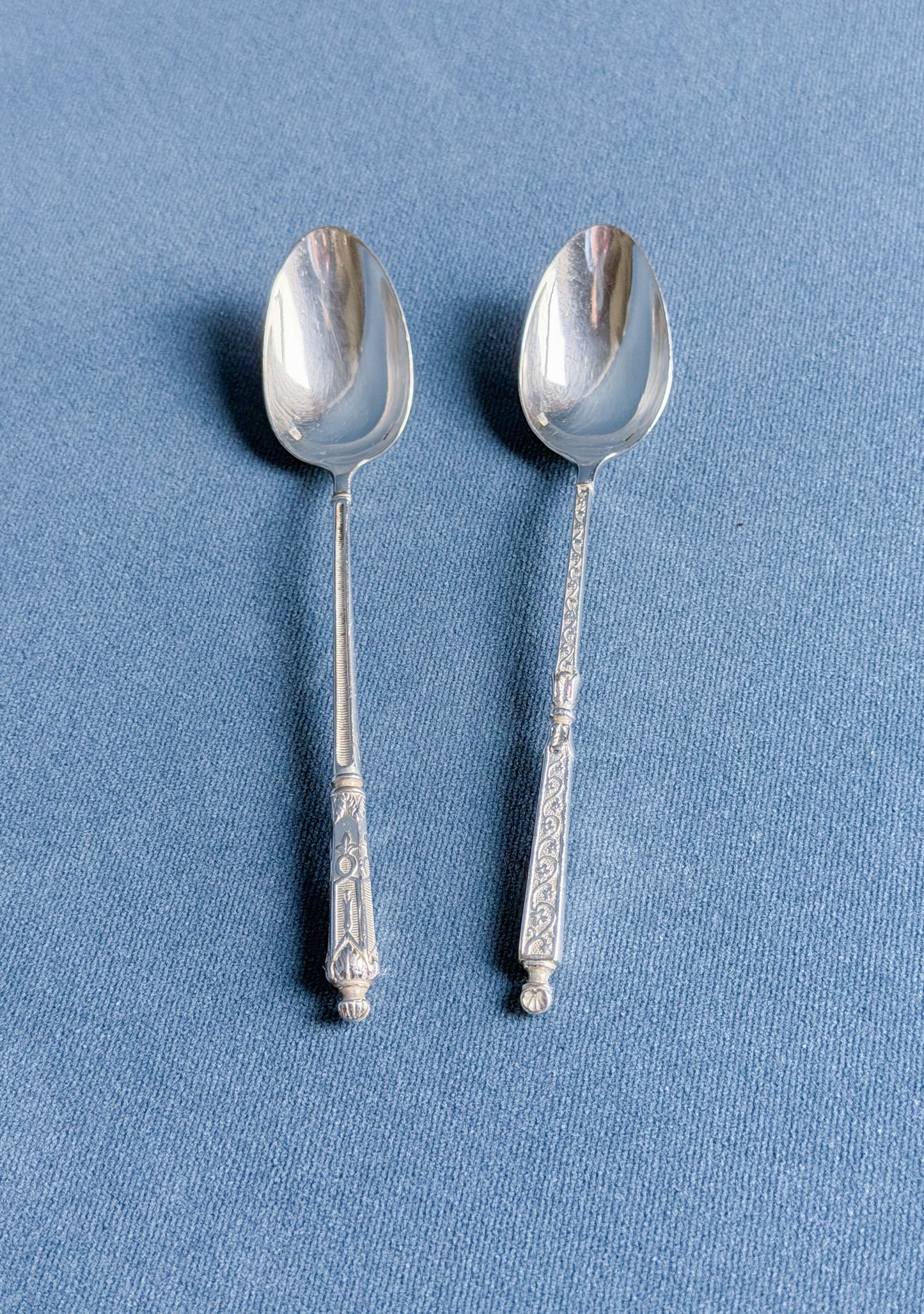 Vintage French Silverplate Condiment Spoons