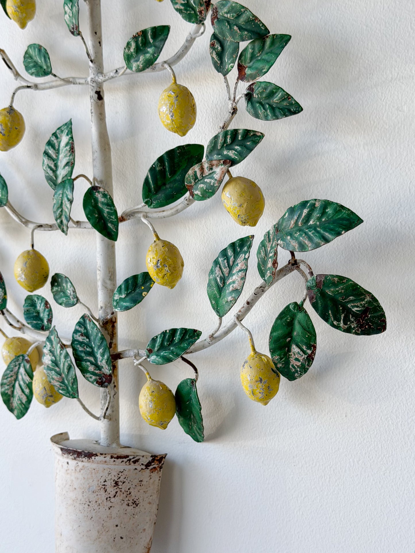 Vintage Italian Tole Lemon Tree Wall Hanging