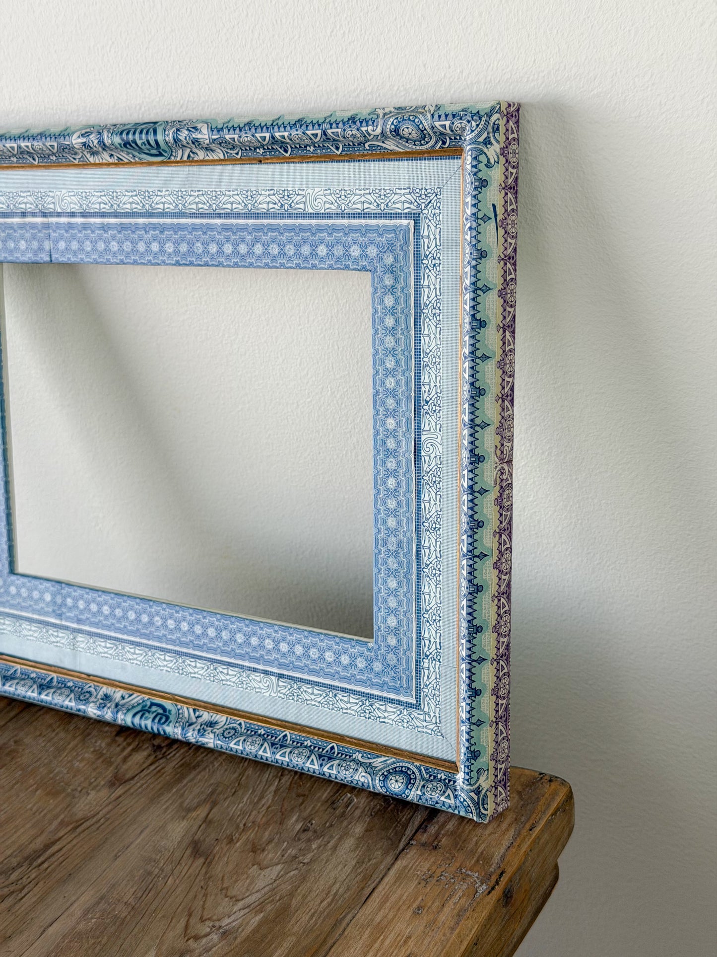 French Découpage Frame | Blue GDB Monogram