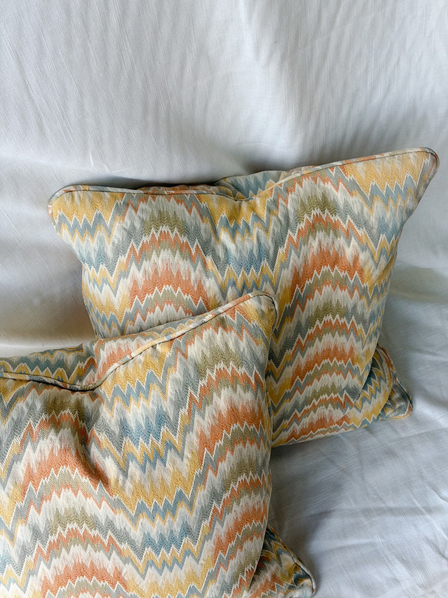 Vintage French Textile Throw Pillow Cover