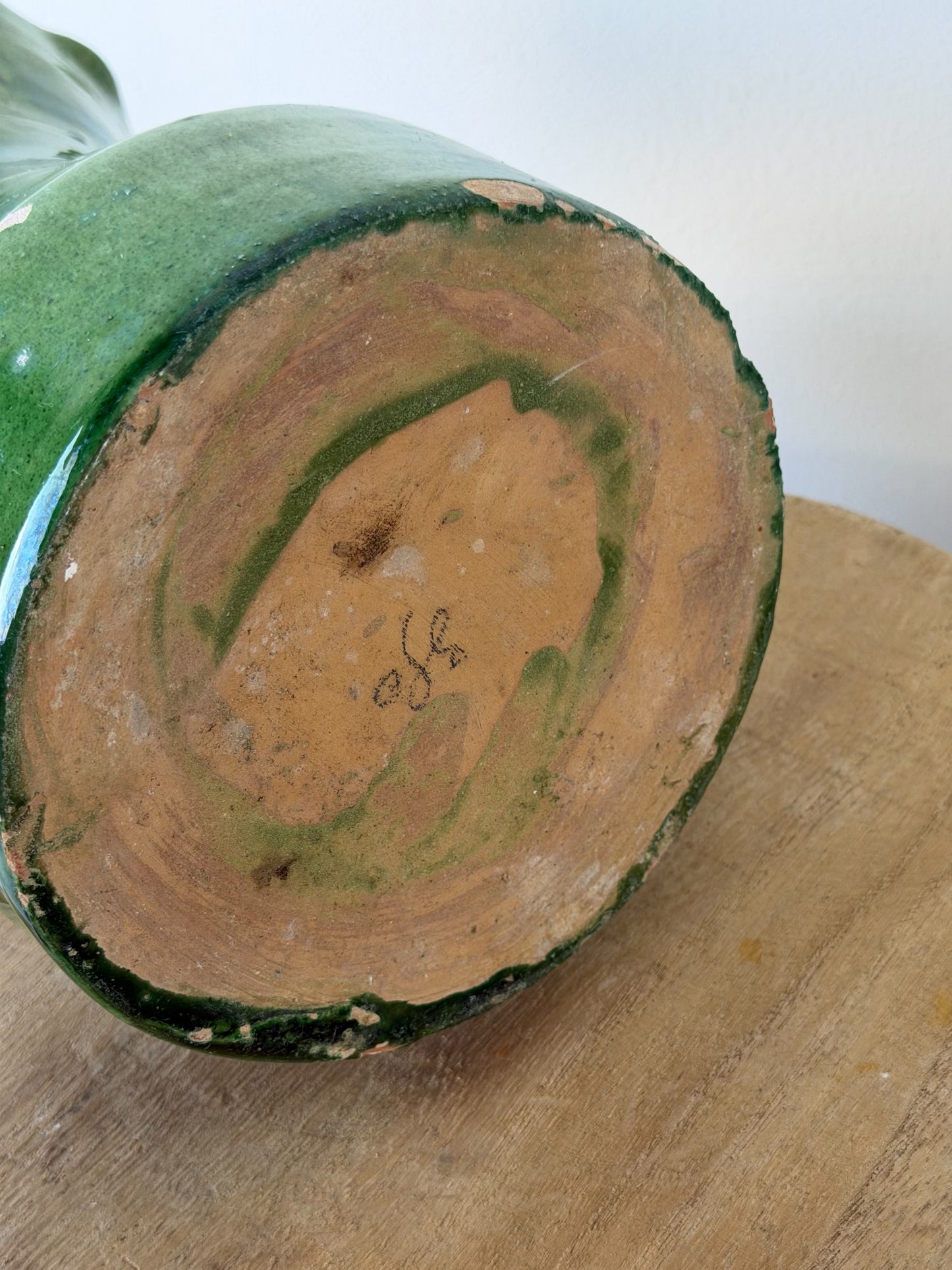 Vintage French Glazed Terracotta Vase No. 1
