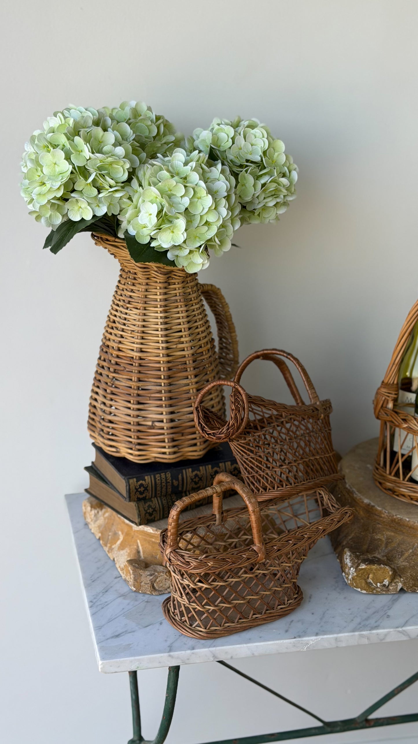 Vintage French Wicker Wine Basket No. 3