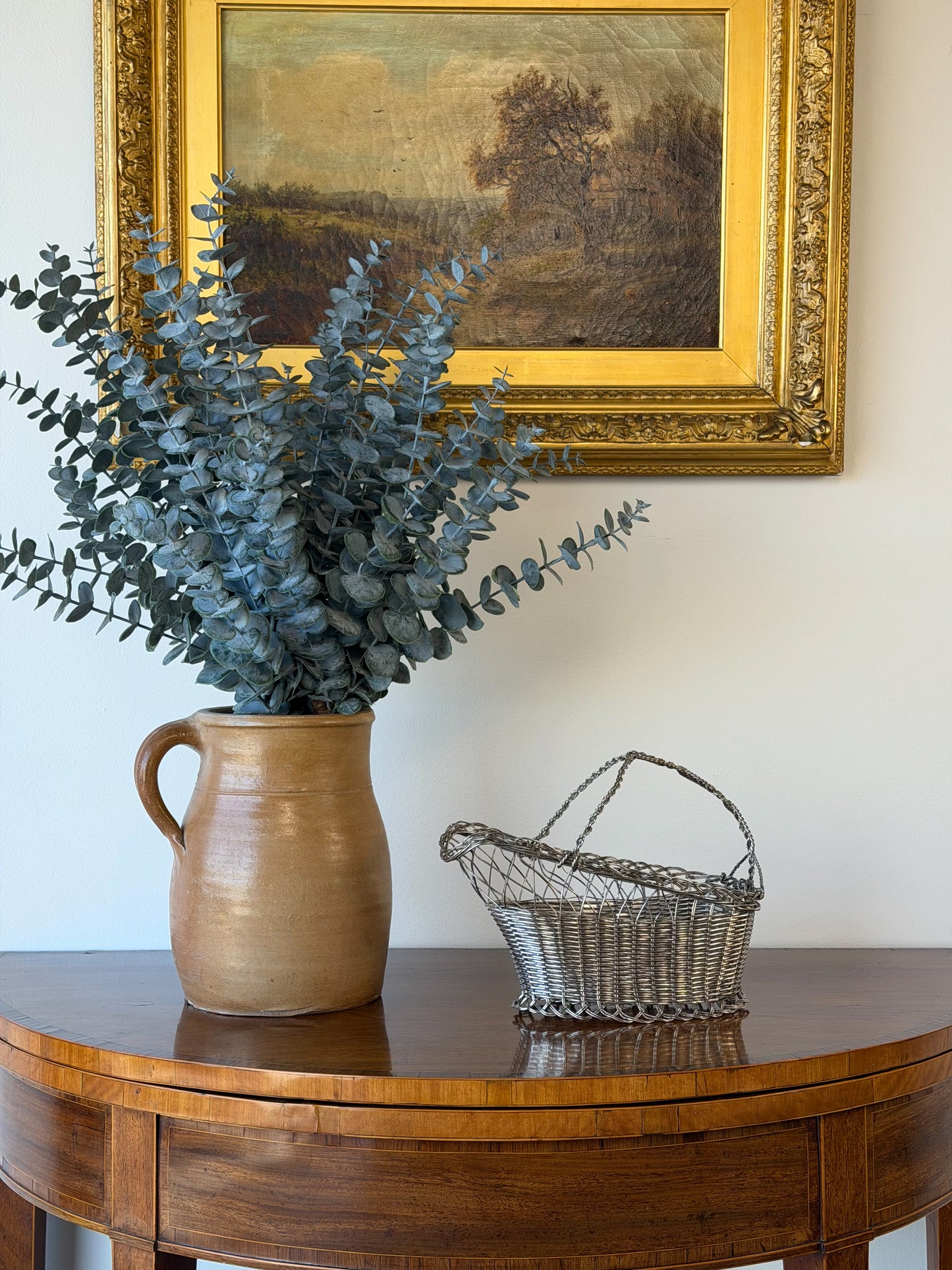 Vintage French Silverplate Wine Basket (No. 1)
