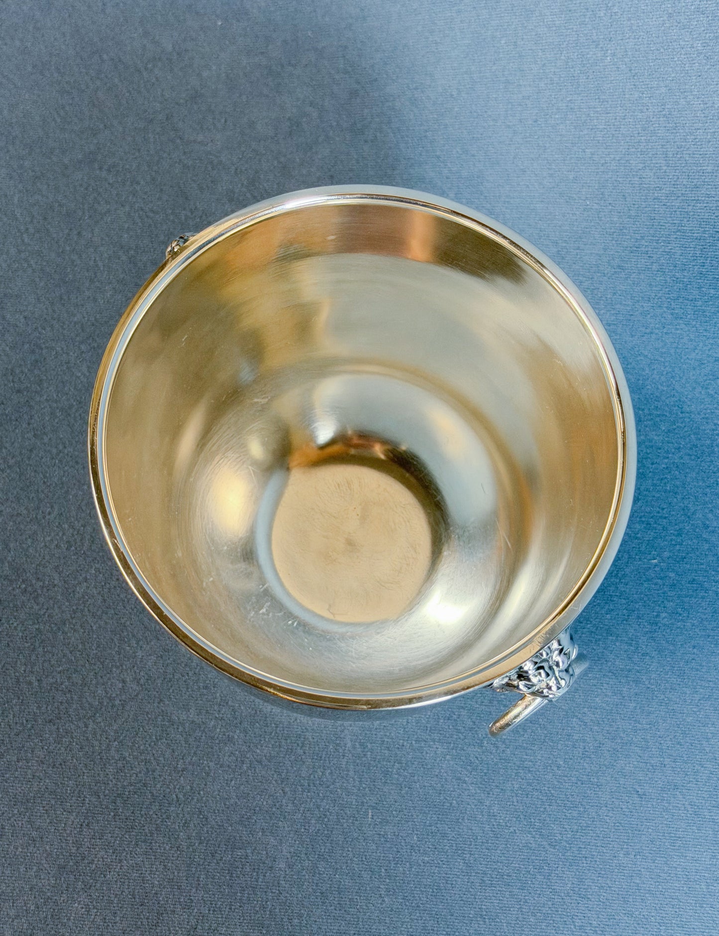 Vintage French Silverplate Ice Bucket with Lion’s Heads