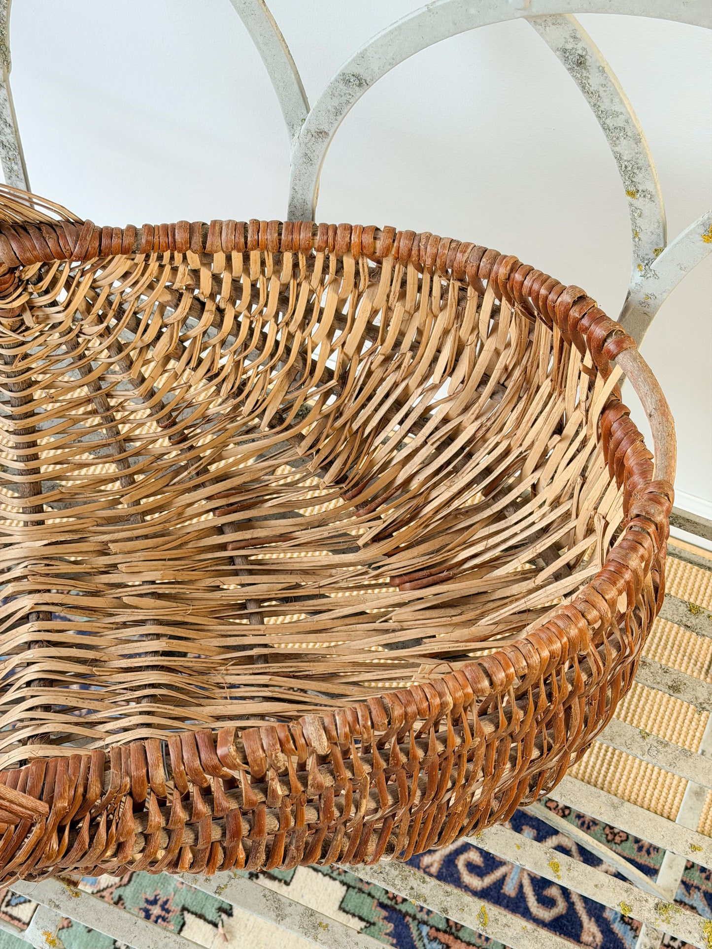 Vintage Large French Gathering Basket