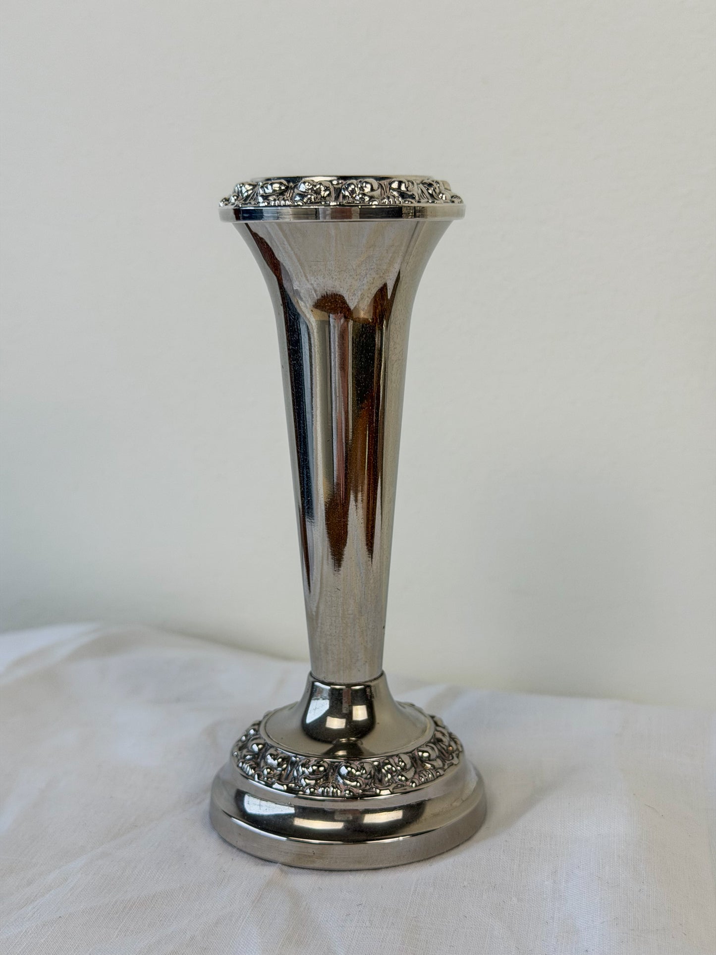 English Silverplate Bud Vase