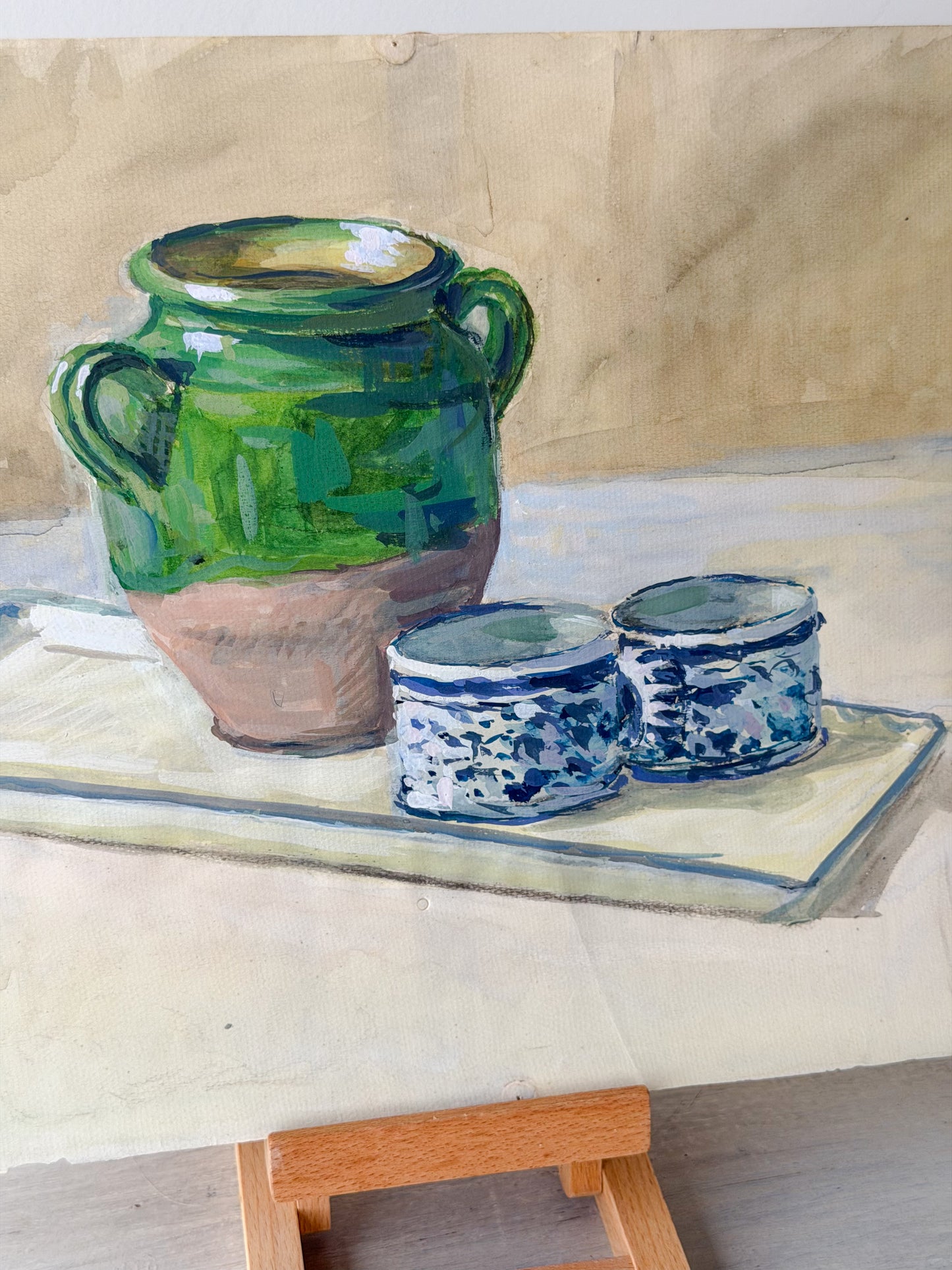 Confit Jar Watercolor Still Life Painting