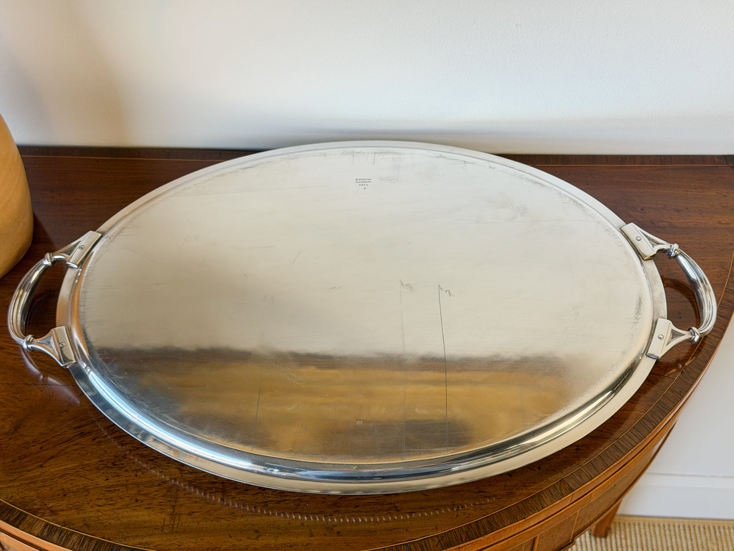 English Silverplate Oval Serving Tray