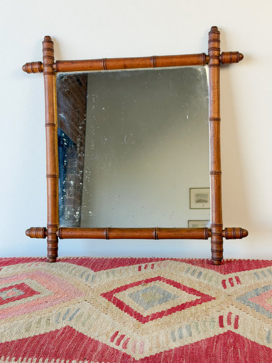 French Faux Bamboo Square Mirror (No. 5)