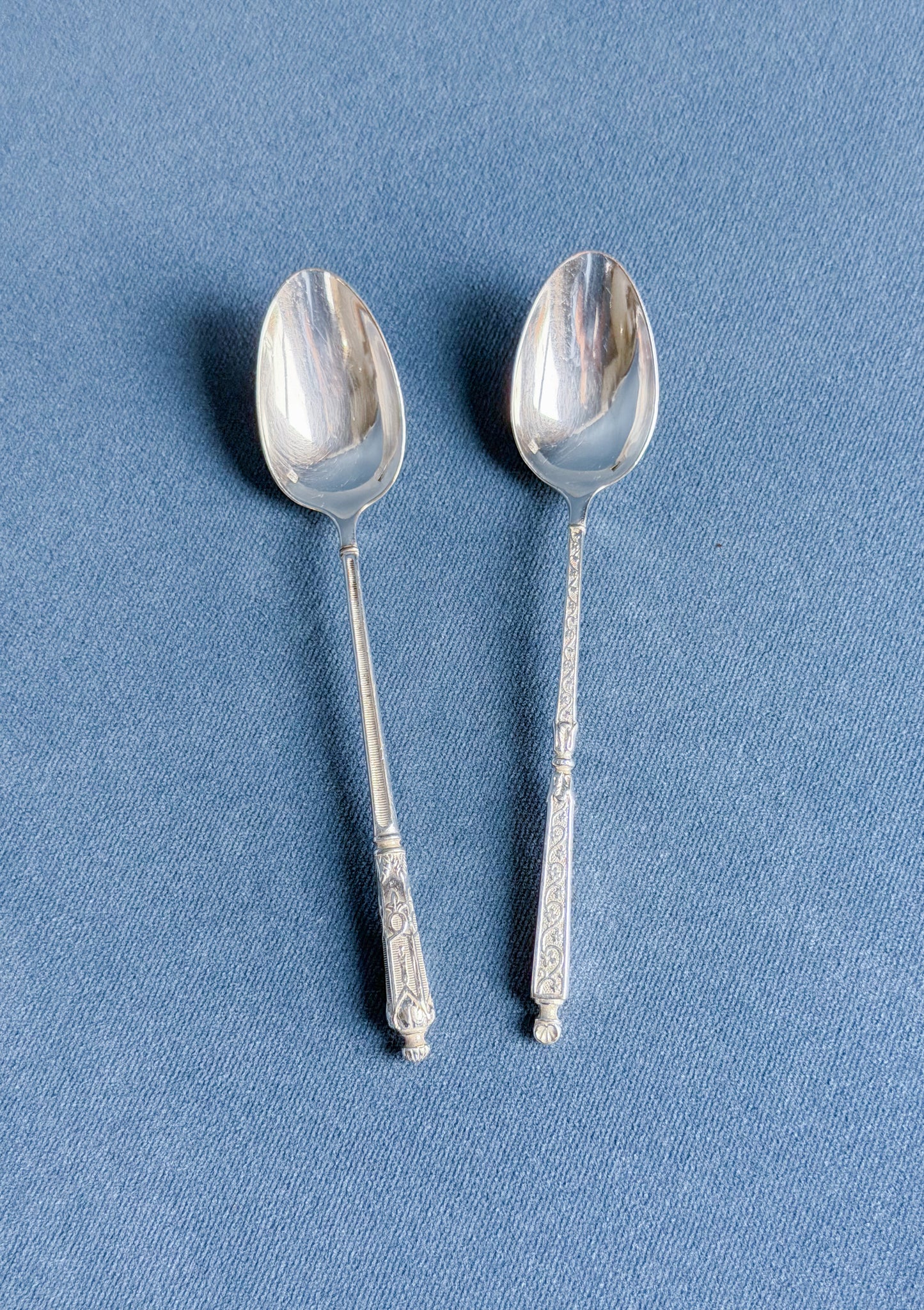 Vintage French Silverplate Condiment Spoons